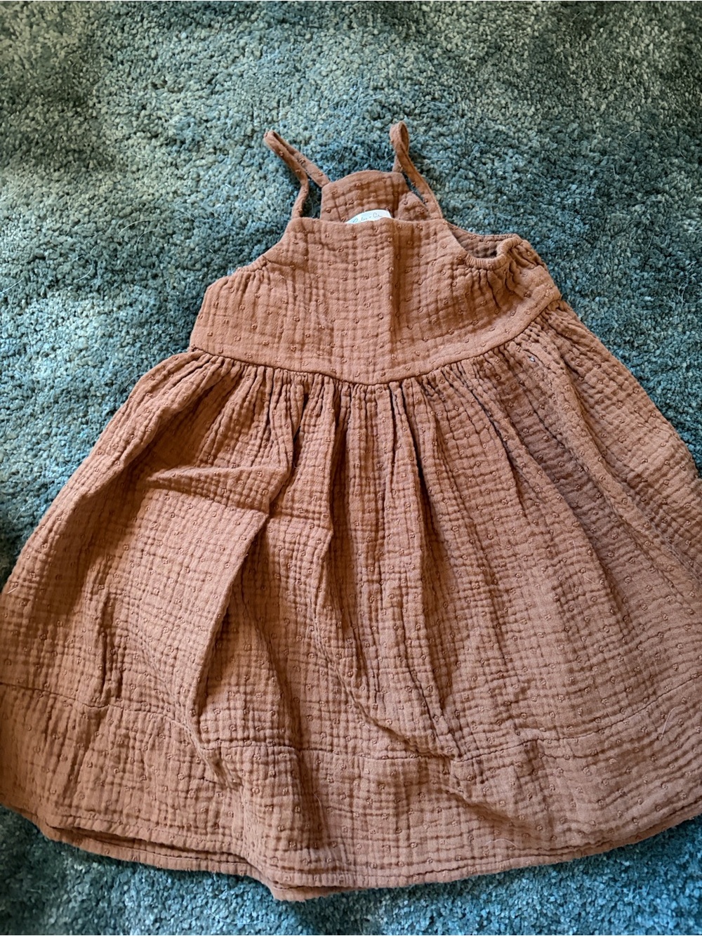 Rylee + Cru Rust Cotton Gauze Sundress with Adjustable Straps
